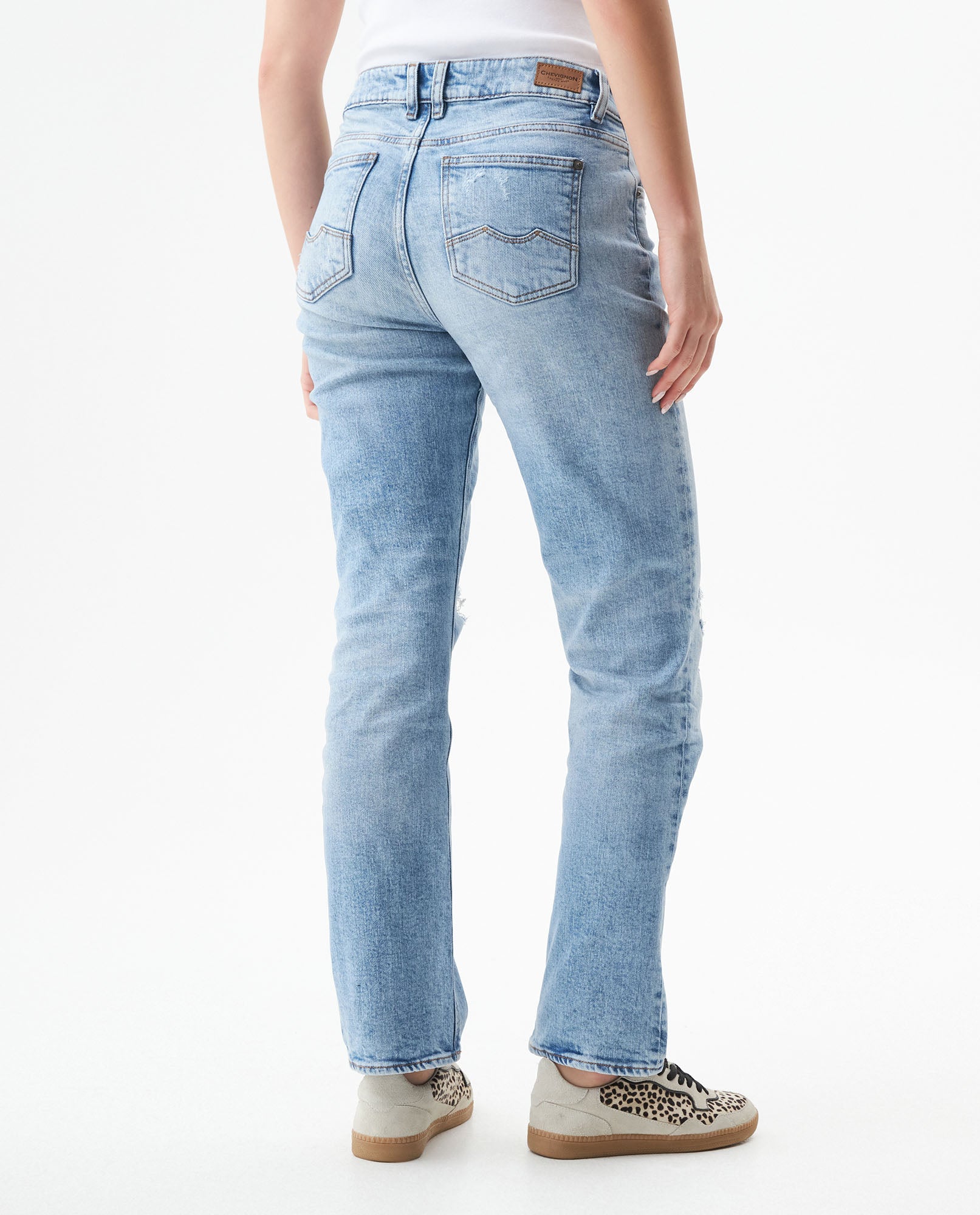 Women's Cosmo High Rise Light Wash Jeans in Cotton Stretch Blend, Navigate 439G013 - 5