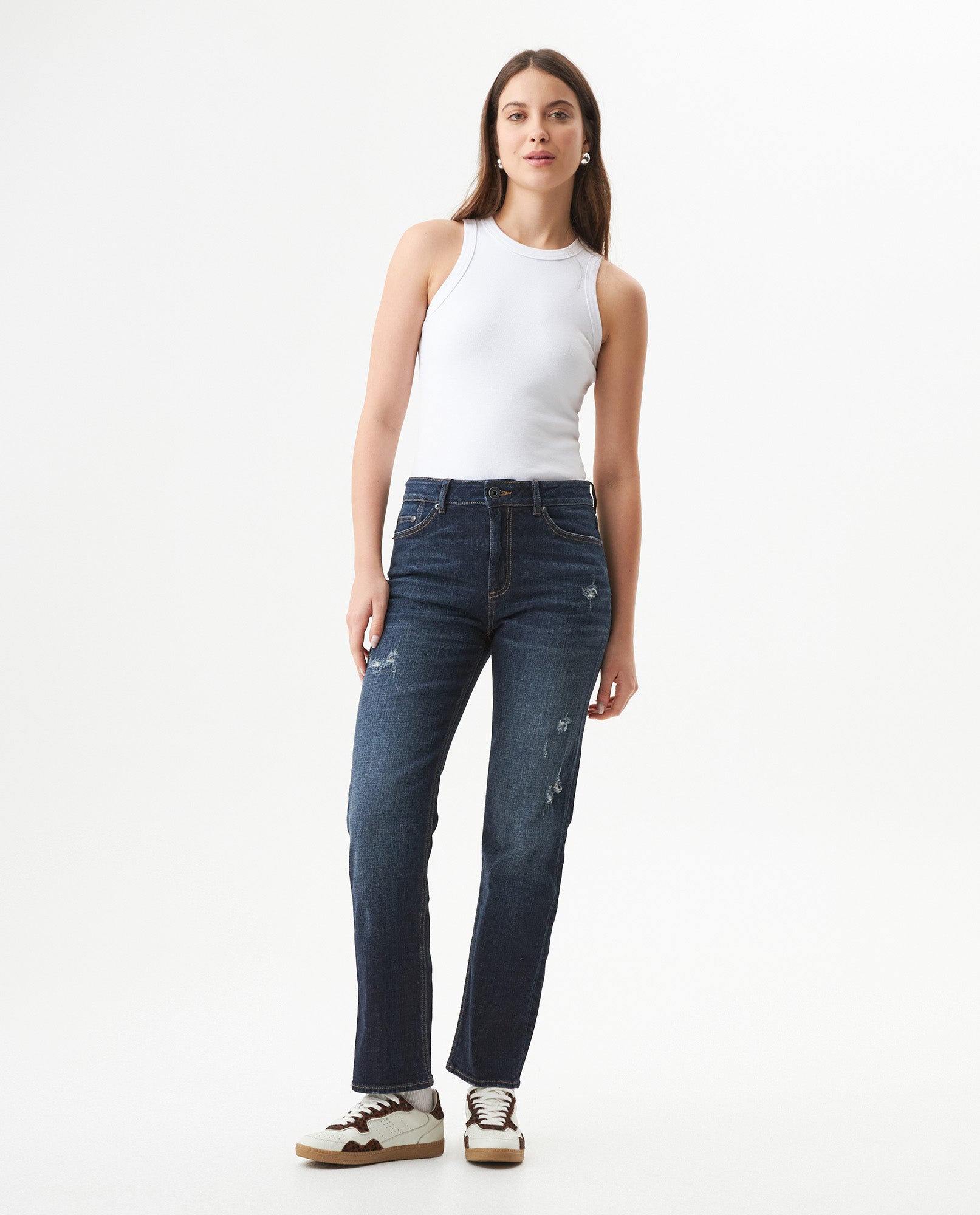 Women's Jeans, High Rise Cosmo - Blue 439G022 - 1