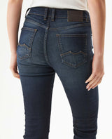 Women's Cosmo High Rise Ultra Dark Wash Jeans in Cotton-Recycled Polyester Blend, Voyage 439G023 - 6