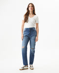 Women's Jeans, Boy Fit, Medium Rise - Blue 439G027 - 1