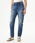 Women's Jeans, Boy Fit, Medium Rise - Blue 439G027 - 2