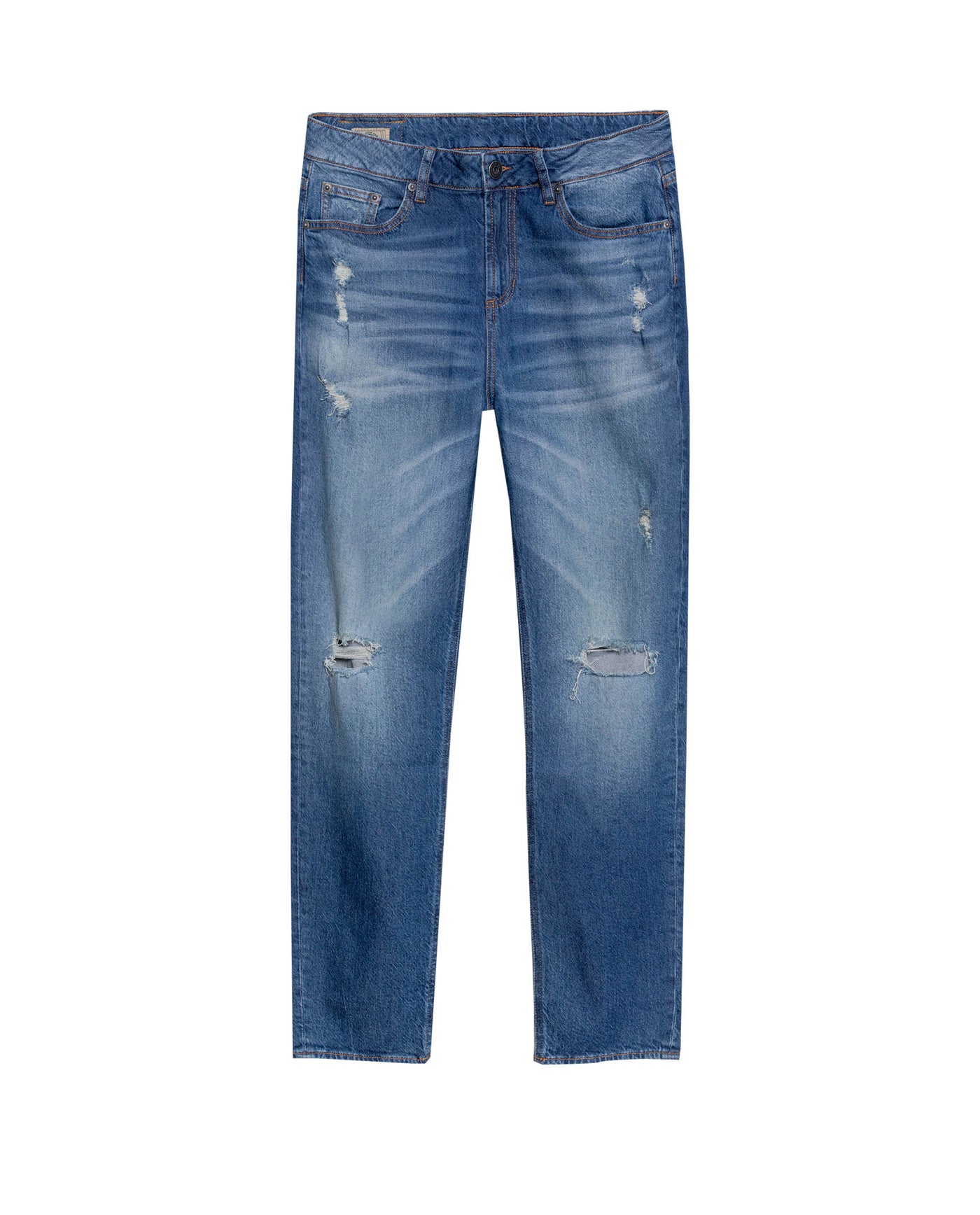 Women's Jeans, Boy Fit, Medium Rise - Blue 439G027 - 3