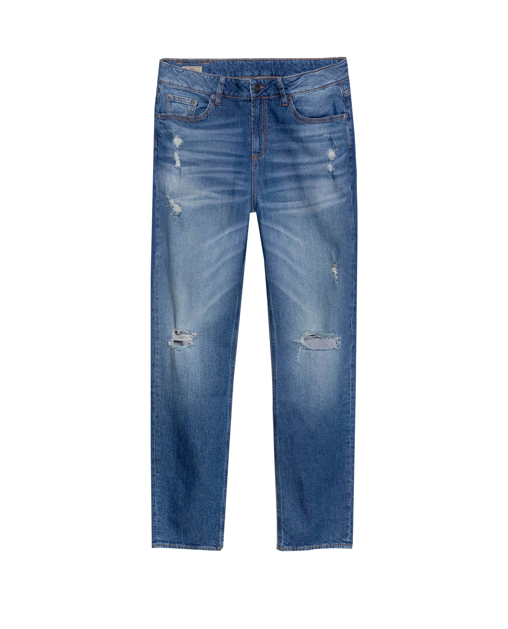 Women's Jeans, Boy Fit, Medium Rise - Blue 439G027 - 3