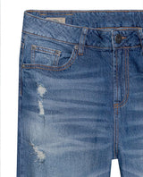 Women's Jeans, Boy Fit, Medium Rise - Blue 439G027 - 7