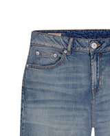 Women's Boy Fit Medium Rise Light Wash Jeans in Cotton-Tencel Blend, Nautical 439G028 - 7