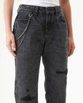 Women's Jeans, Boy Fit, Relaxed Cut - Gray 439G029 - 4