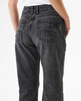 Women's Jeans, Boy Fit, Relaxed Cut - Gray 439G029 - 6