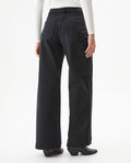 Women's Special Fit Wide Leg High Rise Black Wash Jeans in Cotton-Viscose Blend, Ceremony 439G031 - 5
