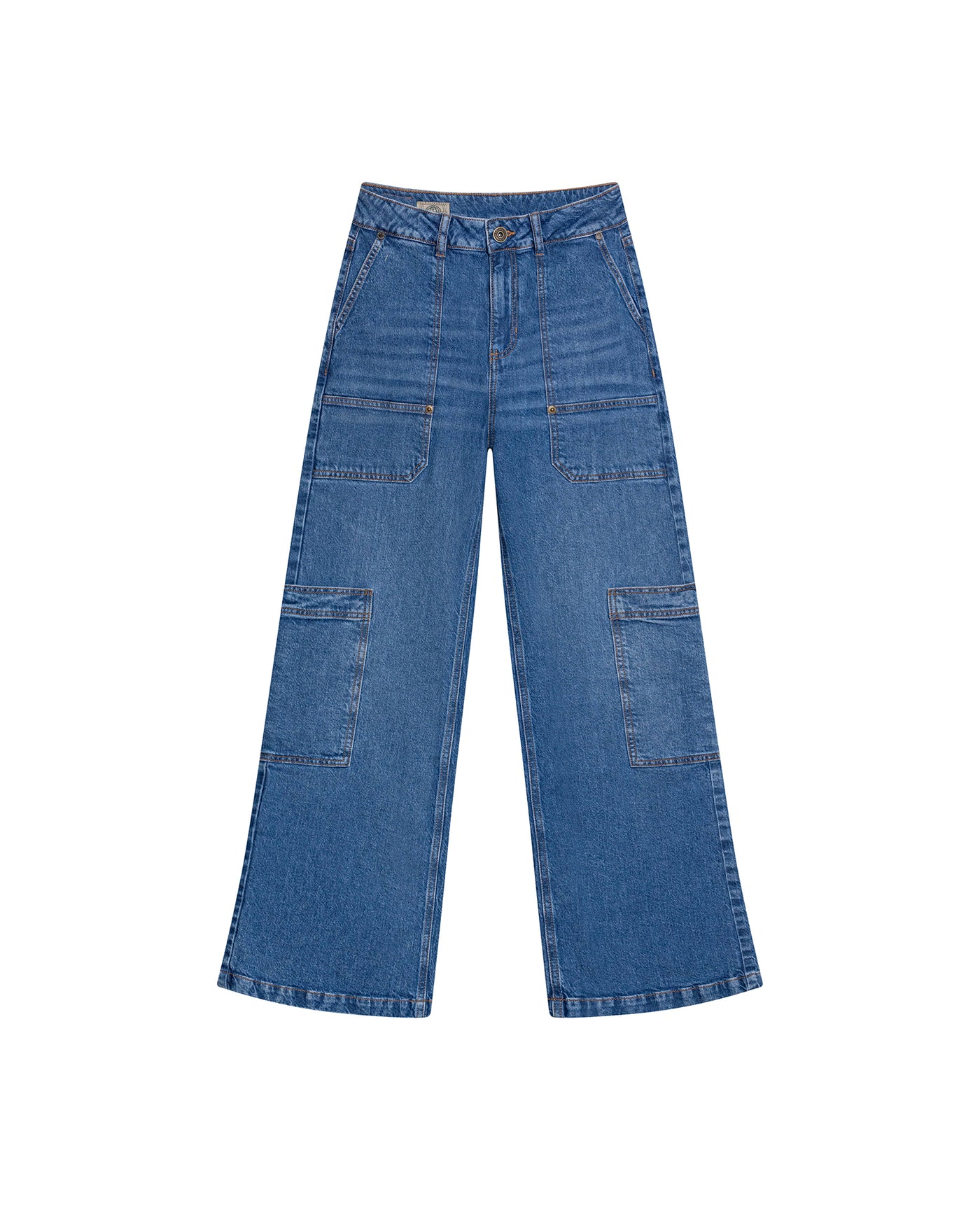 Women's Morrison Straight Fit High Rise Dark Wash Jeans in Cotton-Tencel Blend, Plaza 439G032 - 2