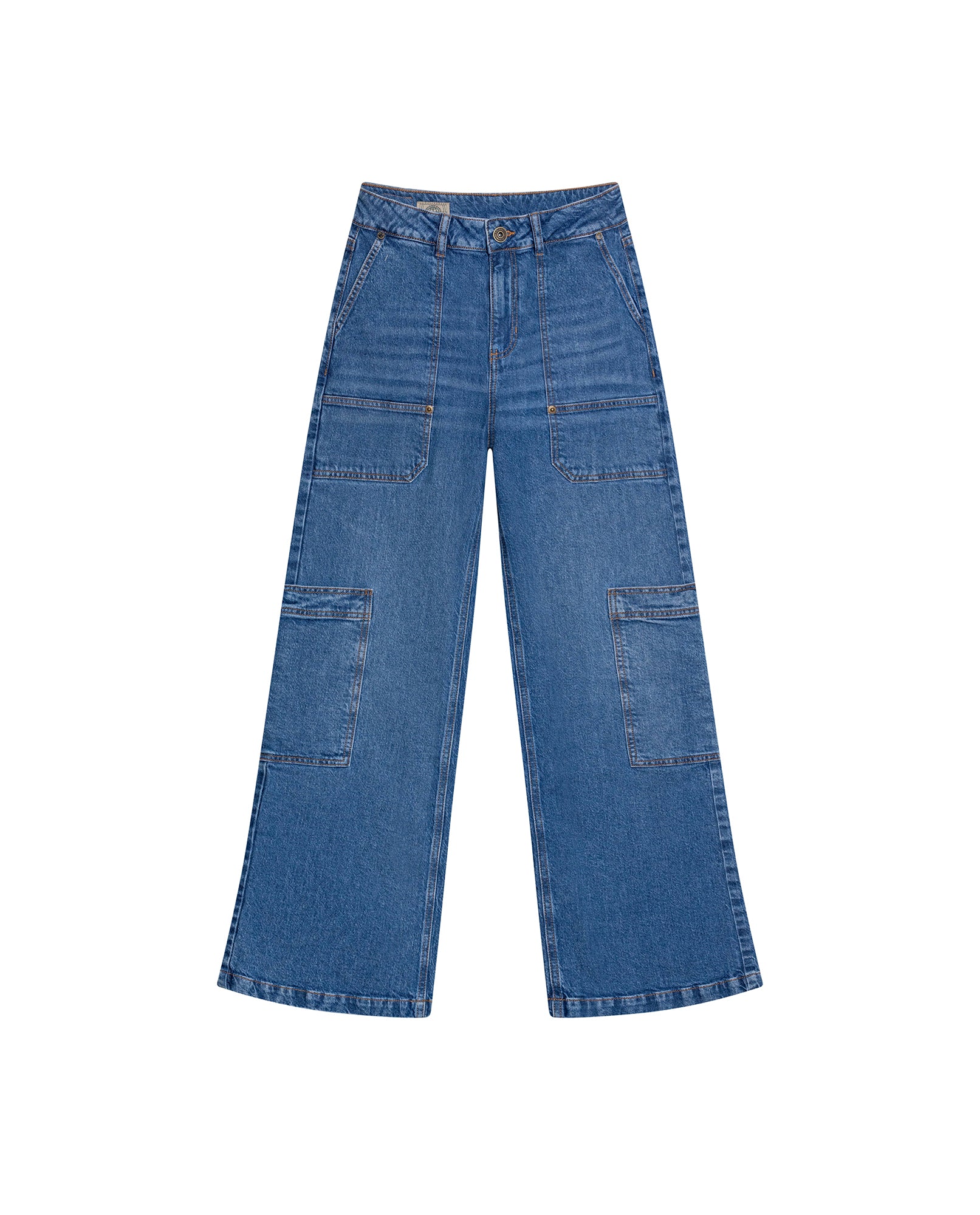 Women's Morrison Straight Fit High Rise Dark Wash Jeans in Cotton-Tencel Blend, Plaza 439G032 - 2