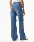 Women's Morrison Straight Fit High Rise Dark Wash Jeans in Cotton-Tencel Blend, Plaza 439G032 - 5