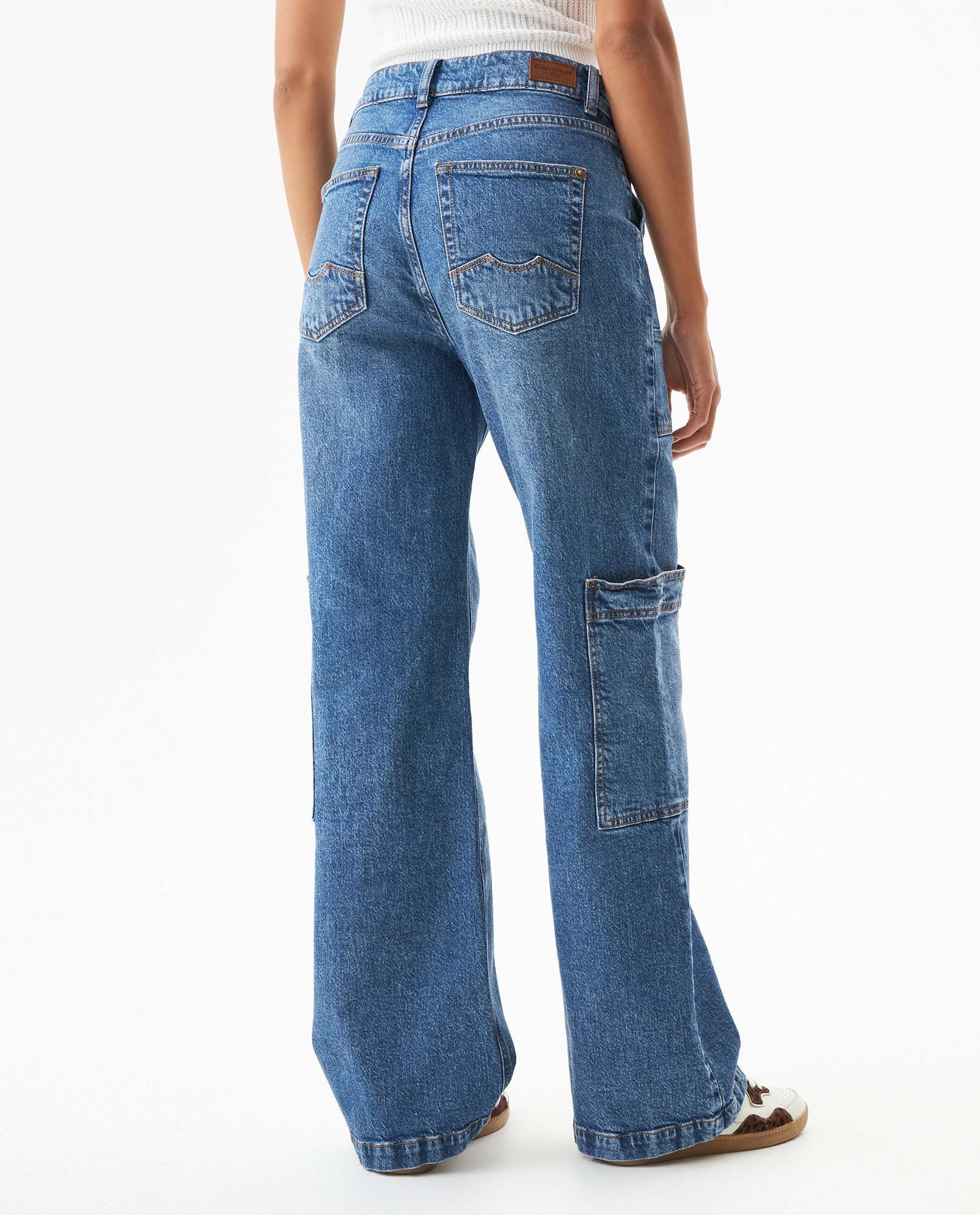 Women's Morrison Straight Fit High Rise Dark Wash Jeans in Cotton-Tencel Blend, Plaza 439G032 - 5