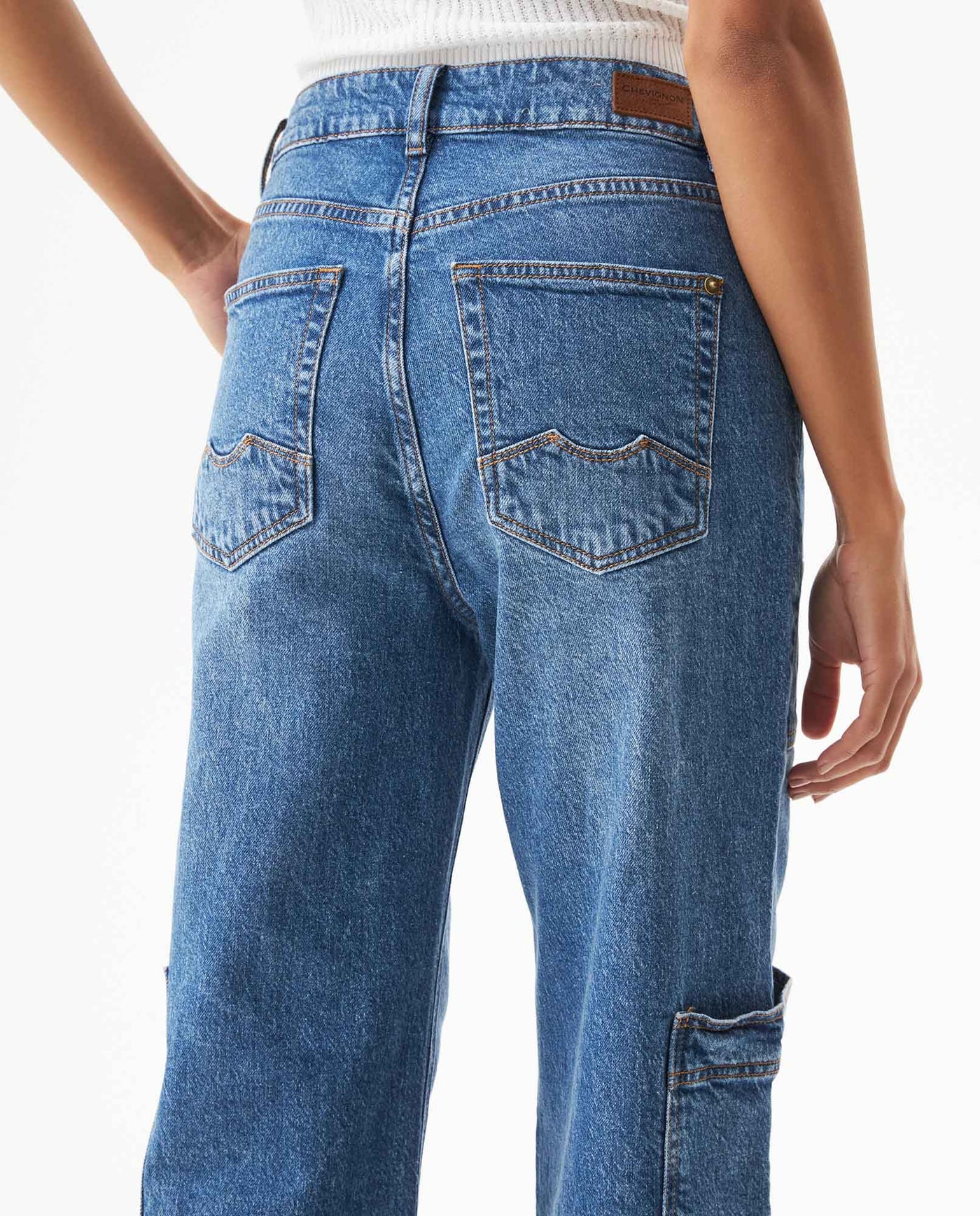 Women's Morrison Straight Fit High Rise Dark Wash Jeans in Cotton-Tencel Blend, Plaza 439G032 - 6