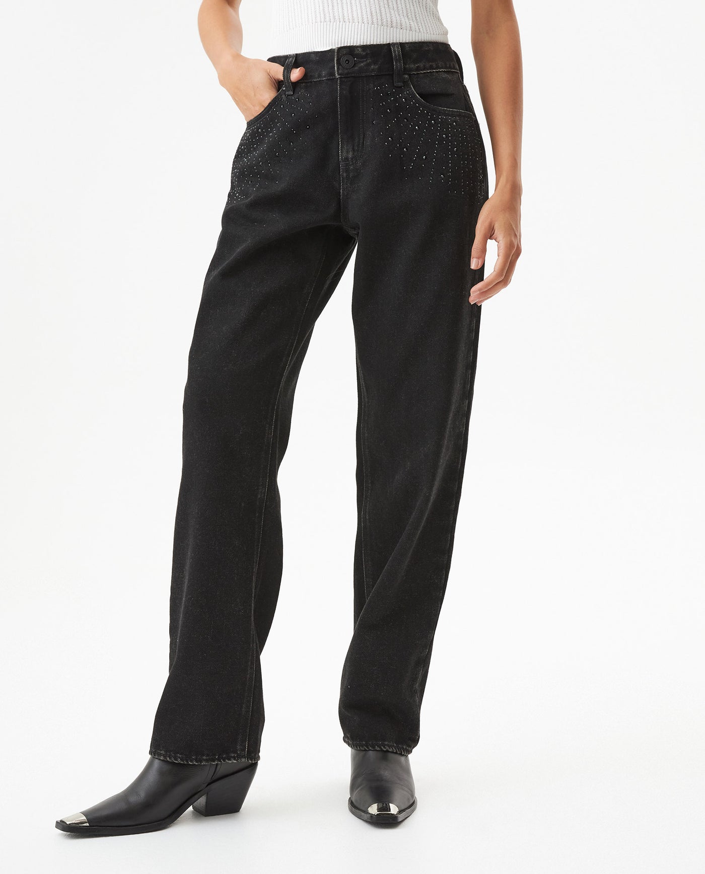 Women's Cosmo High Rise Light Wash Jeans in Cotton-Polyester Blend, Festivity 439G043 - 1