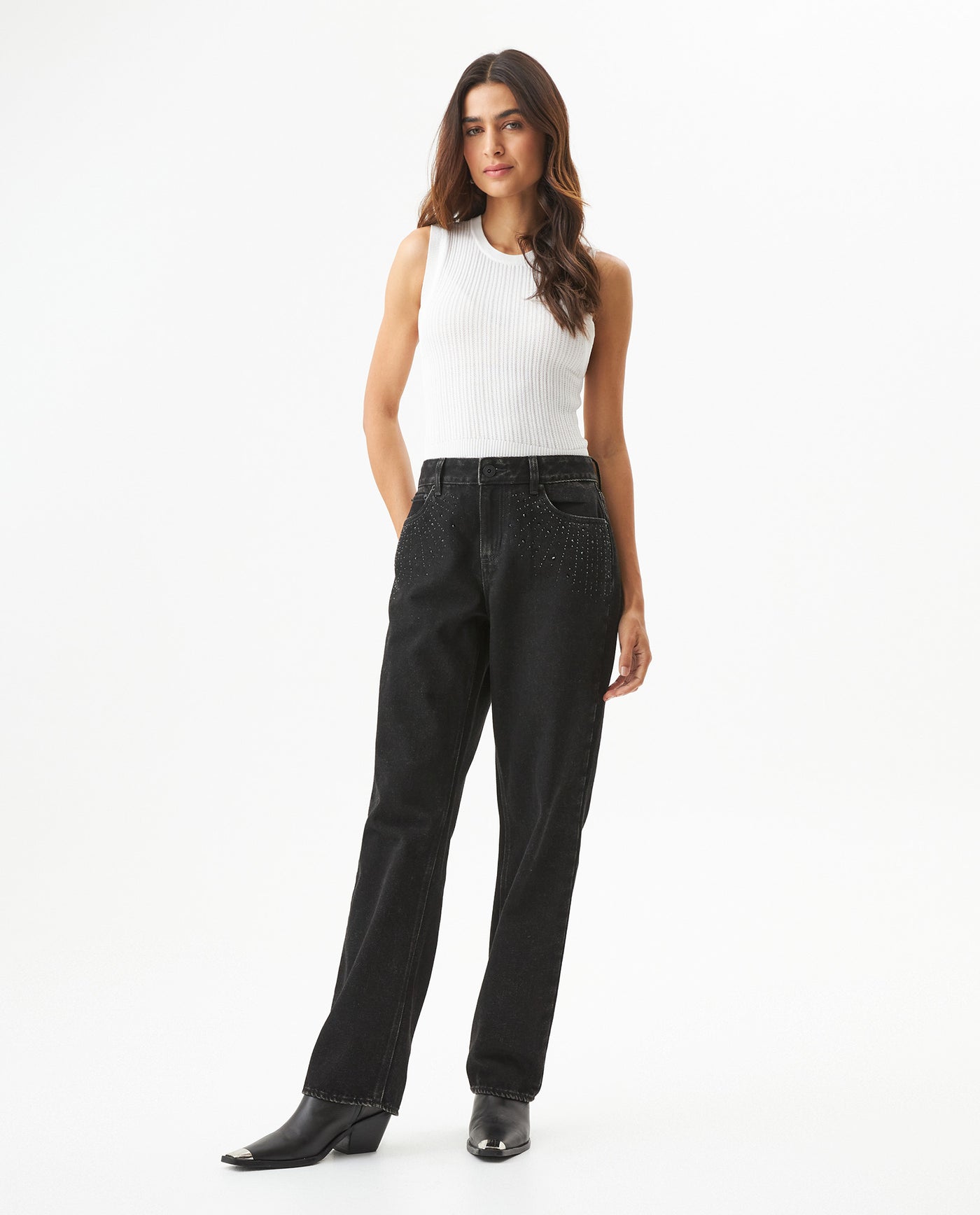 Women's Cosmo High Rise Light Wash Jeans in Cotton-Polyester Blend, Festivity 439G043 - 3