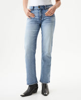 Women's Cosmo High Rise Medium Wash Jeans in Cotton-Polyester Stretch Blend, Moonlight 439G451 - 1