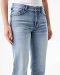 Women's Cosmo High Rise Medium Wash Jeans in Cotton-Polyester Stretch Blend, Moonlight 439G451 - 4