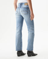 Women's Cosmo High Rise Medium Wash Jeans in Cotton-Polyester Stretch Blend, Moonlight 439G451 - 5