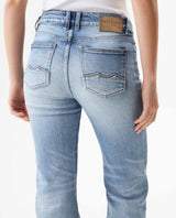 Women's Cosmo High Rise Medium Wash Jeans in Cotton-Polyester Stretch Blend, Moonlight 439G451 - 6