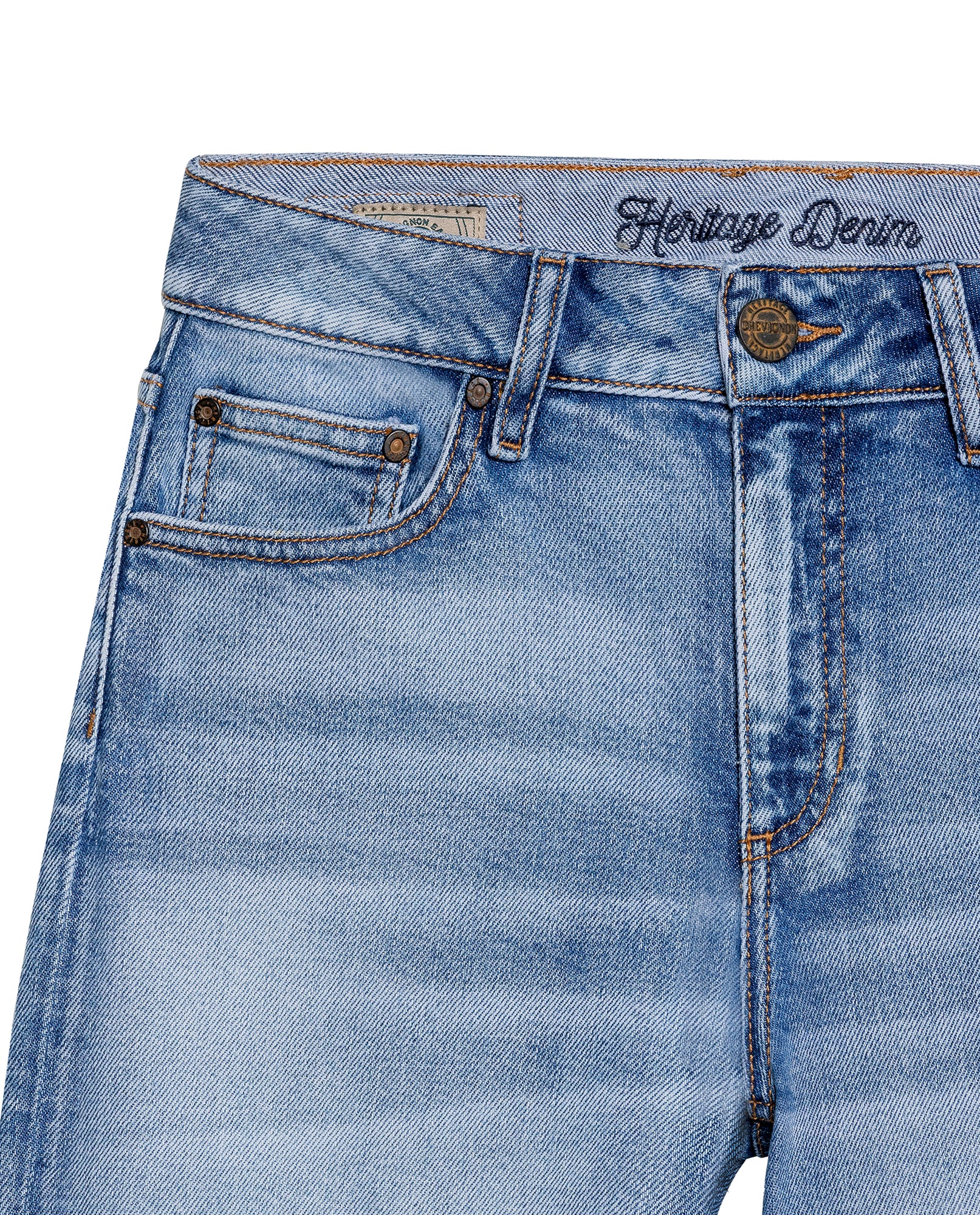 Women's Cosmo High Rise Medium Wash Jeans in Cotton-Polyester Stretch Blend, Moonlight 439G451 - 7