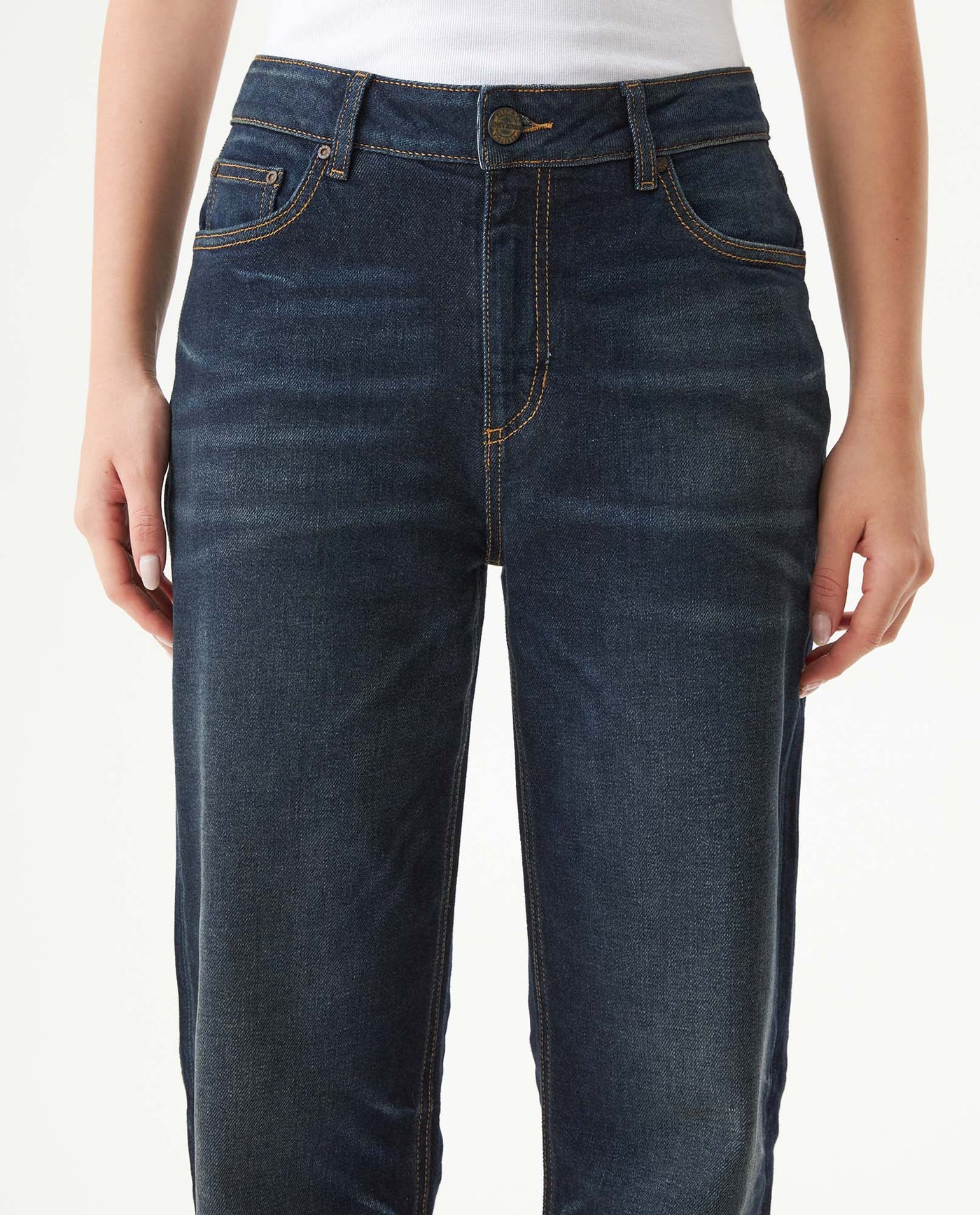 Women's Cosmo High Rise Ultra Dark Wash Jeans in Cotton-Polyester Stretch Blend, Majestic 439G453 - 4
