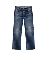 Women's Boy Fit Medium Rise Dark Wash Jeans in Cotton-Polyester Stretch Blend, Ceremony 439G454 - 2