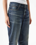 Women's Boy Fit Medium Rise Dark Wash Jeans in Cotton-Polyester Stretch Blend, Ceremony 439G454 - 4