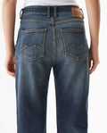 Women's Boy Fit Medium Rise Dark Wash Jeans in Cotton-Polyester Stretch Blend, Ceremony 439G454 - 6