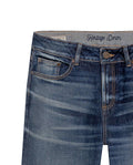 Women's Boy Fit Medium Rise Dark Wash Jeans in Cotton-Polyester Stretch Blend, Ceremony 439G454 - 7