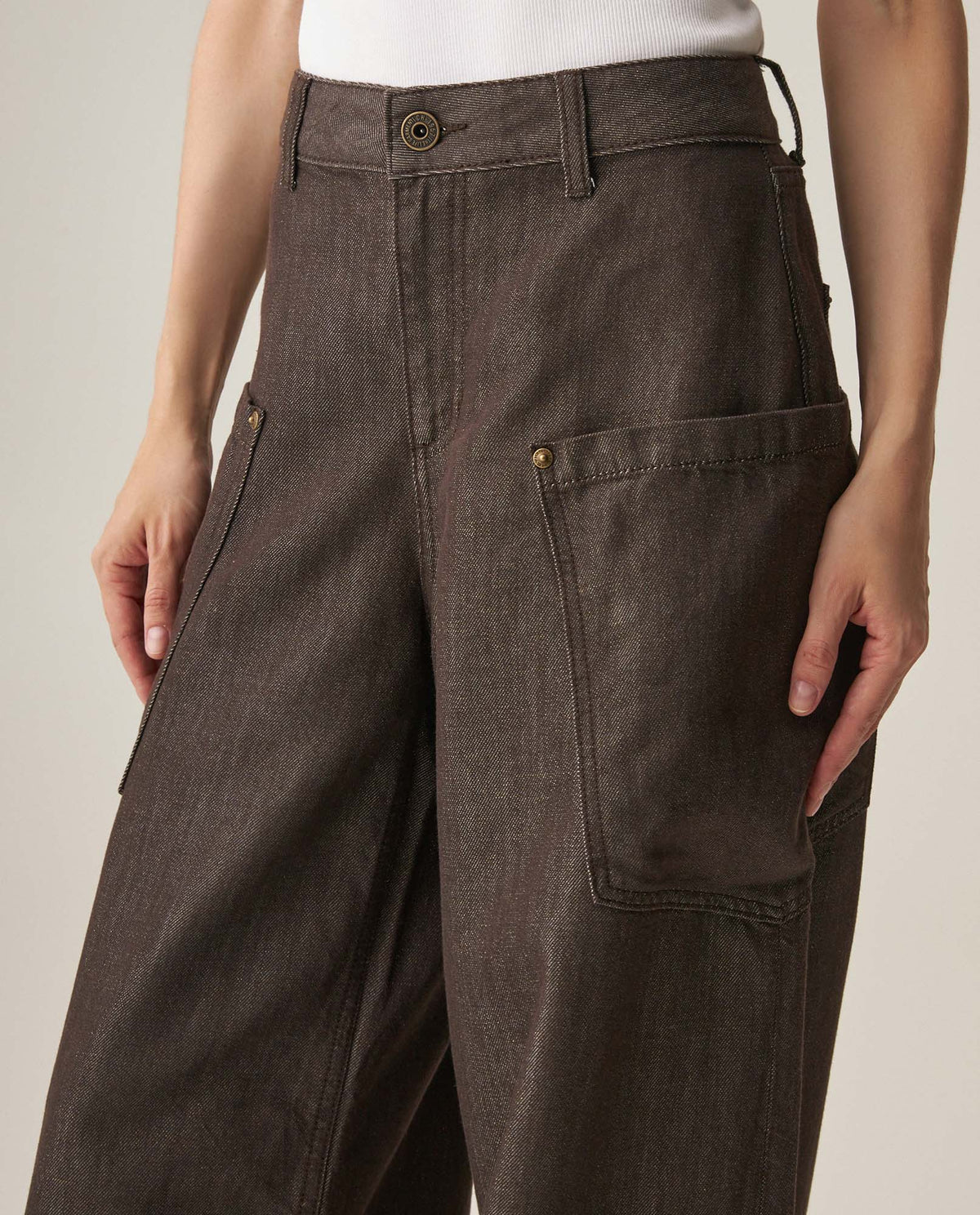 Women´s Wide Leg Jeans - Brown 63_439H036_CAF190812_4