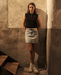 Short Skirt in Light Blue High Rise Denim for Women - Blue 441G001 - 1