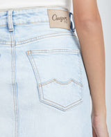 Short Skirt in Light Blue High Rise Denim for Women - Blue 441G001 - 5