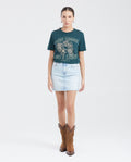 Short Skirt in Light Blue High Rise Denim for Women - Blue 441G001 - 6