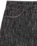 Womens Skirt Denim Cotton Non-Stretch Gray Wash Heavy Distressing Set Leather Badge 3-Needle Construction - Gray 63_441H001_GRI194305_8