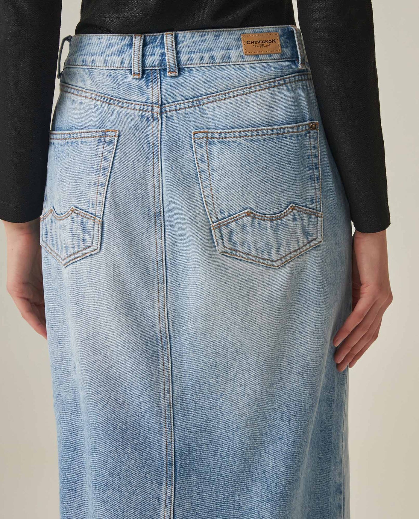 Women´s Long Denim Skirt - Blue 63_442H000_AZU154020_7