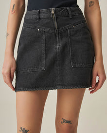 Women´s Short Denim Skirt - Black 63_442H001_NEG194004_0