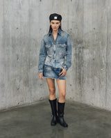 Womens Mini Denim Skirt - Special Collection - Blue 63_442H200_AZU154020_0