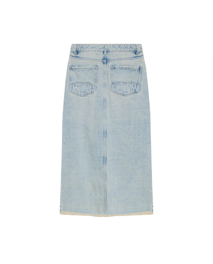 Womens Distressed Denim Midi Skirt - Blue 63_444G500_AZU144110_5