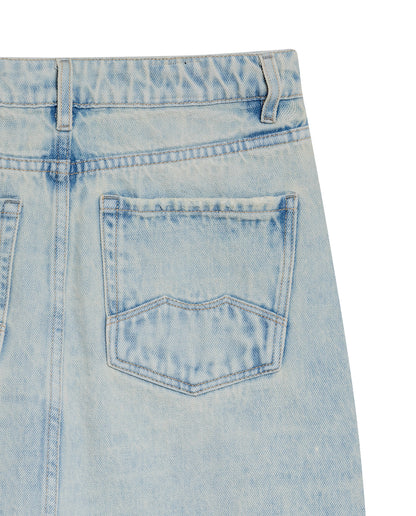 Womens Distressed Denim Midi Skirt - Blue 63_444G500_AZU144110_6