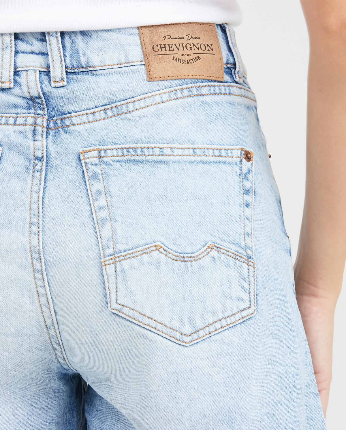 Light Blue High Rise Denim Bermuda for Women - Blue 451G002 - 11