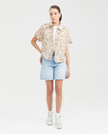 Light Blue High Rise Denim Bermuda for Women - Blue 451G002 - 6