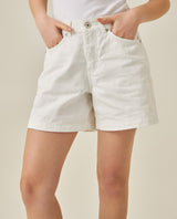 Womens Shorts High Rise Cotton Raw White Wash Front Destroyer Effect - Raw 63_451H103_CRU134403_0