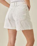Womens Shorts High Rise Cotton Raw White Wash Front Destroyer Effect - Raw 63_451H103_CRU134403_7