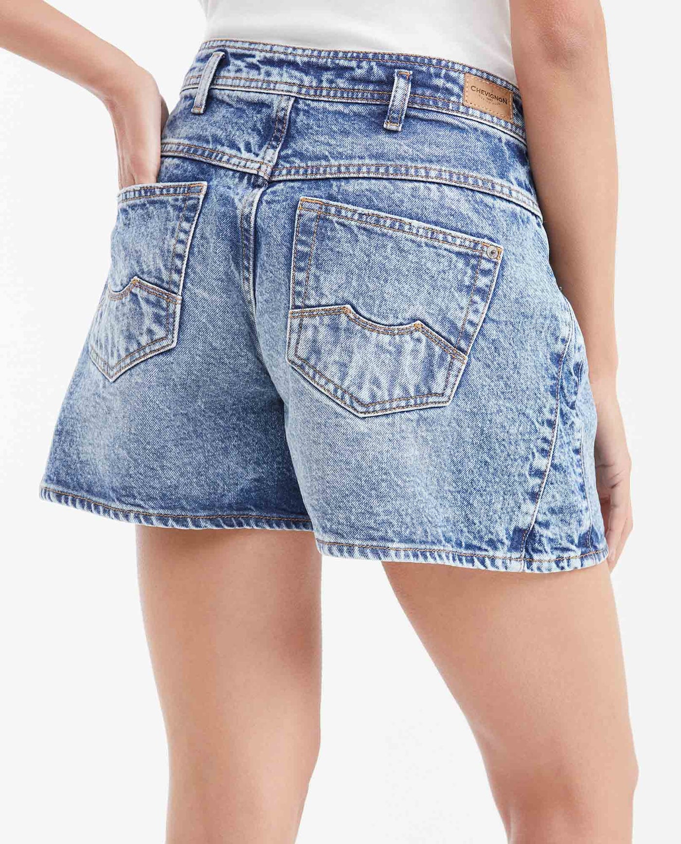 Short en Denim High Rise Azul Medio para Mujer - Blue 63_452G001_AZU184140_7