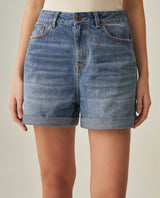 Women´s Denim Shorts - Blue 63_452H001_AZU184140_0