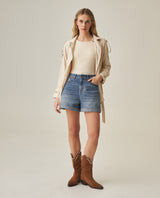 Women´s Denim Shorts - Blue 63_452H001_AZU184140_3