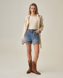 Women´s Denim Shorts - Blue 63_452H001_AZU184140_3