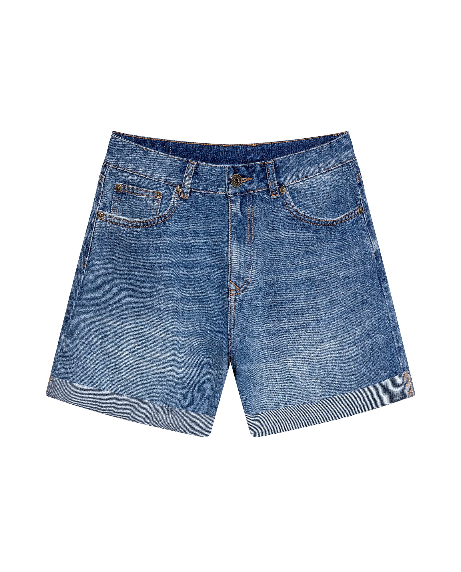 Women´s Denim Shorts - Blue 63_452H001_AZU184140_4