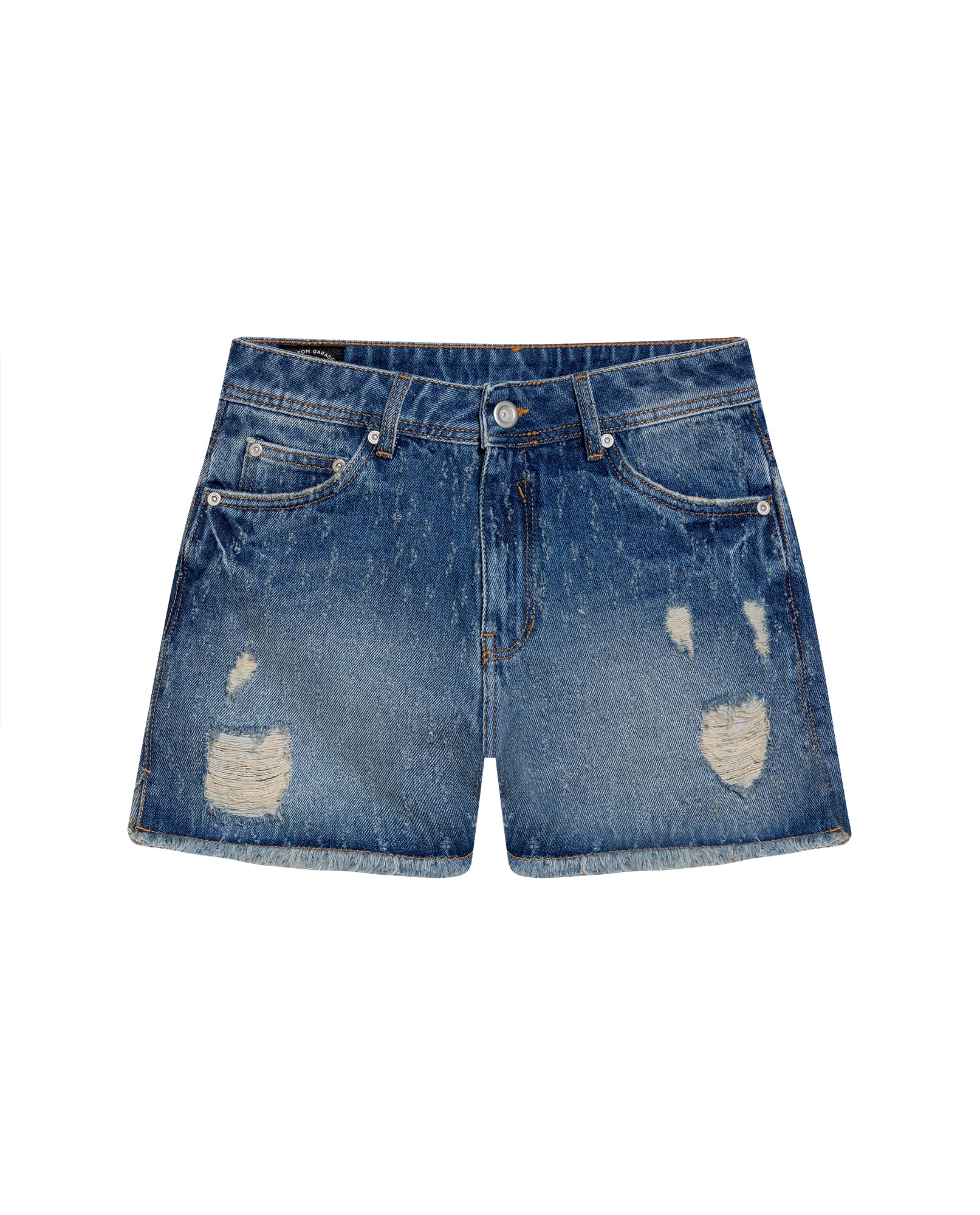 Women´s Ripped Denim Shorts - Blue 63_454G500_AZU154714_0