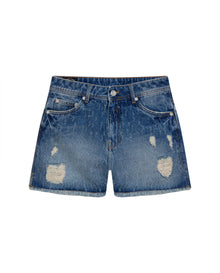 Women´s Ripped Denim Shorts - Blue 63_454G500_AZU154714_0